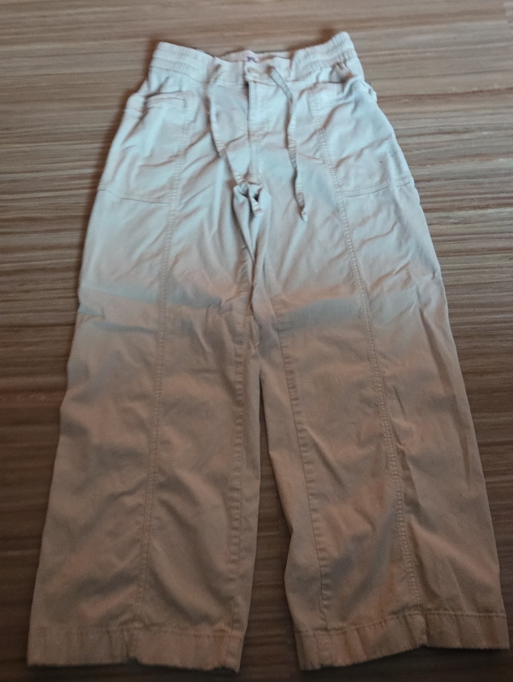 SO Cream Wide-Leg Drawstring Pants